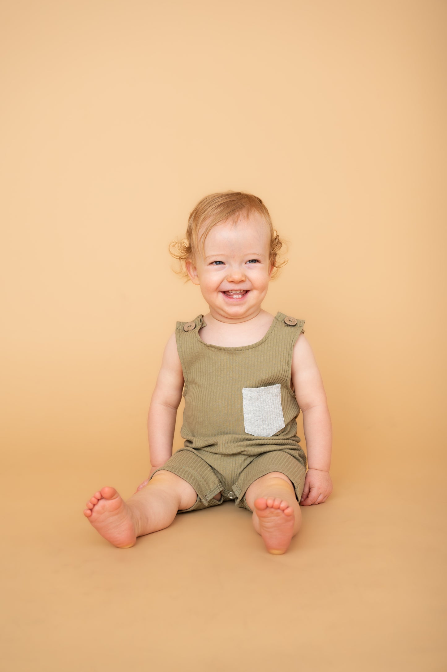 Olive Pocket Romper