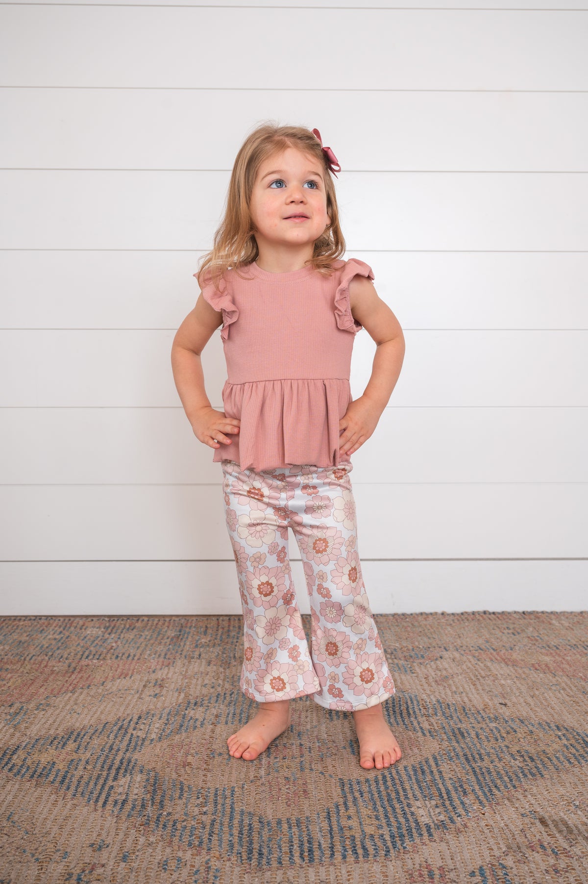 Pink Flutter Sleeve Top