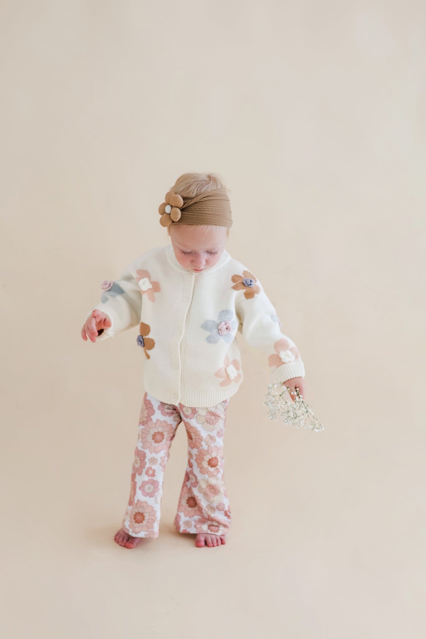 Almond Daisy Bow Headband
