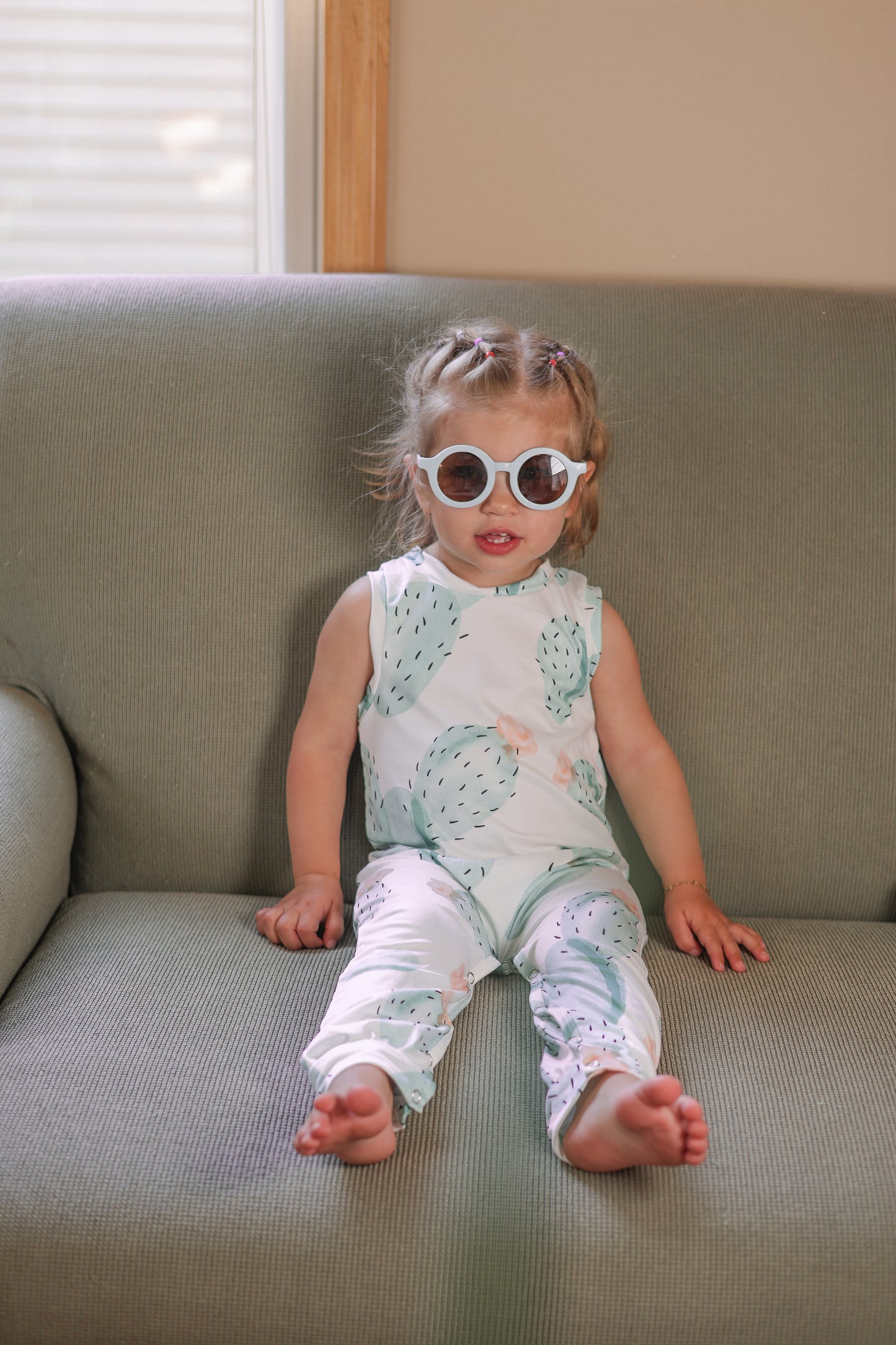 Blue Round Sunglasses