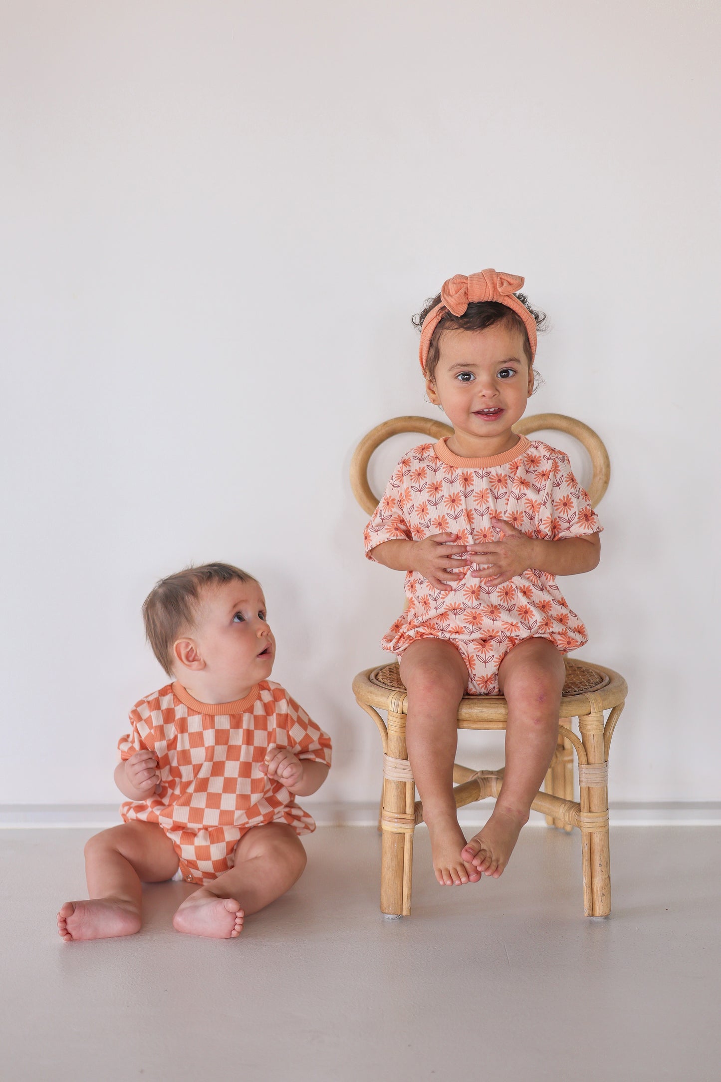 Peach Ribbed Headband