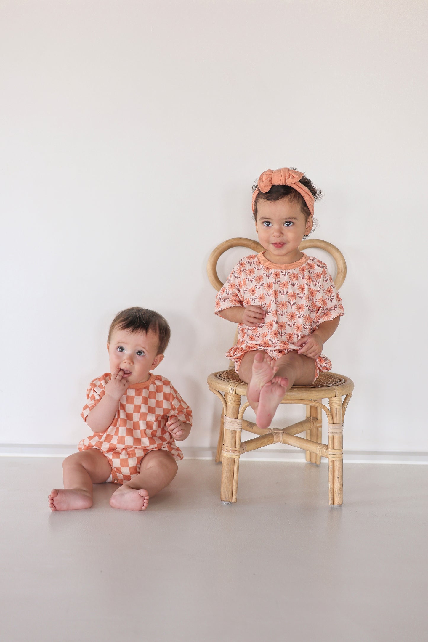 Retro Check Romper