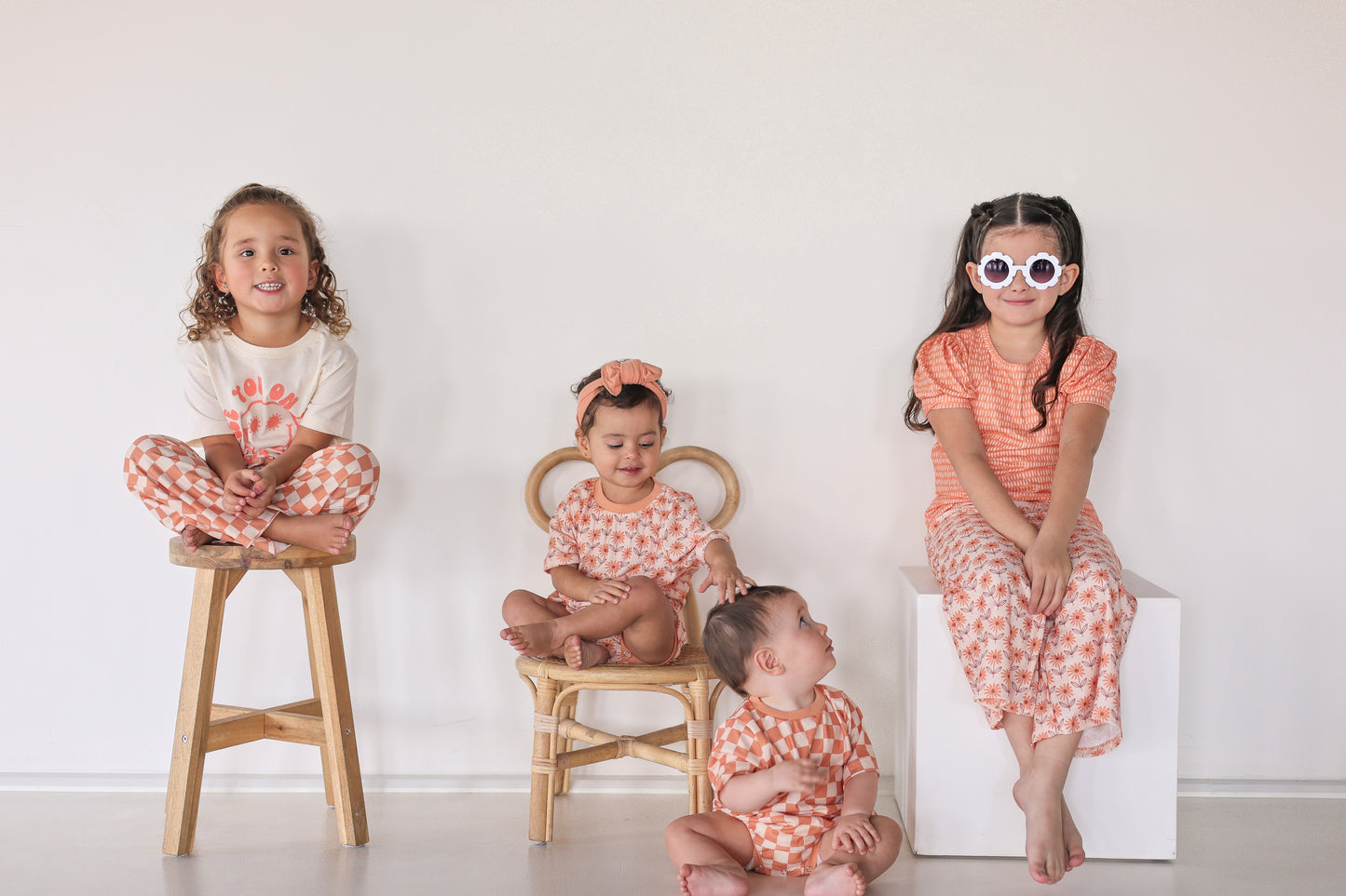 Retro Check Romper