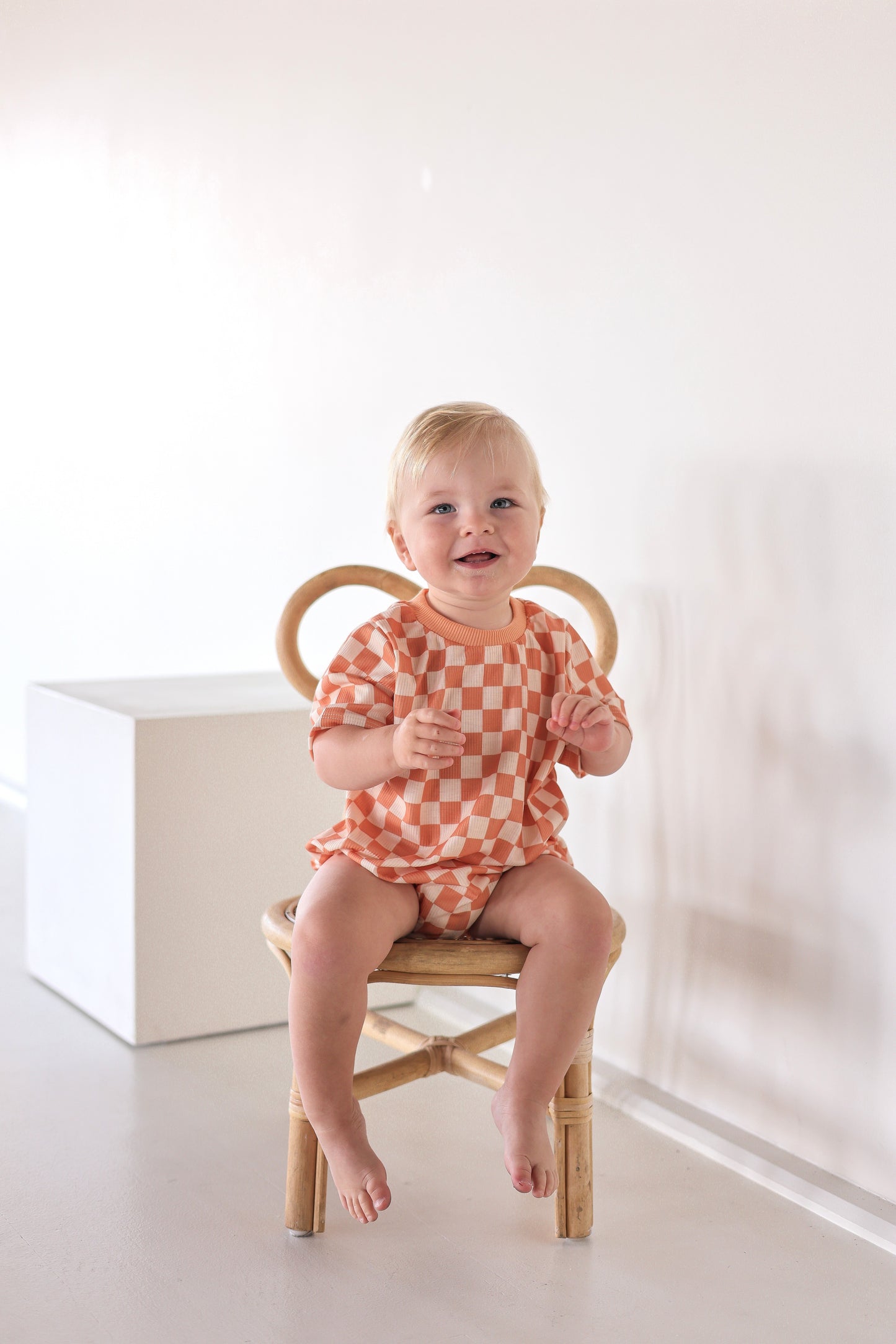 Retro Check Romper
