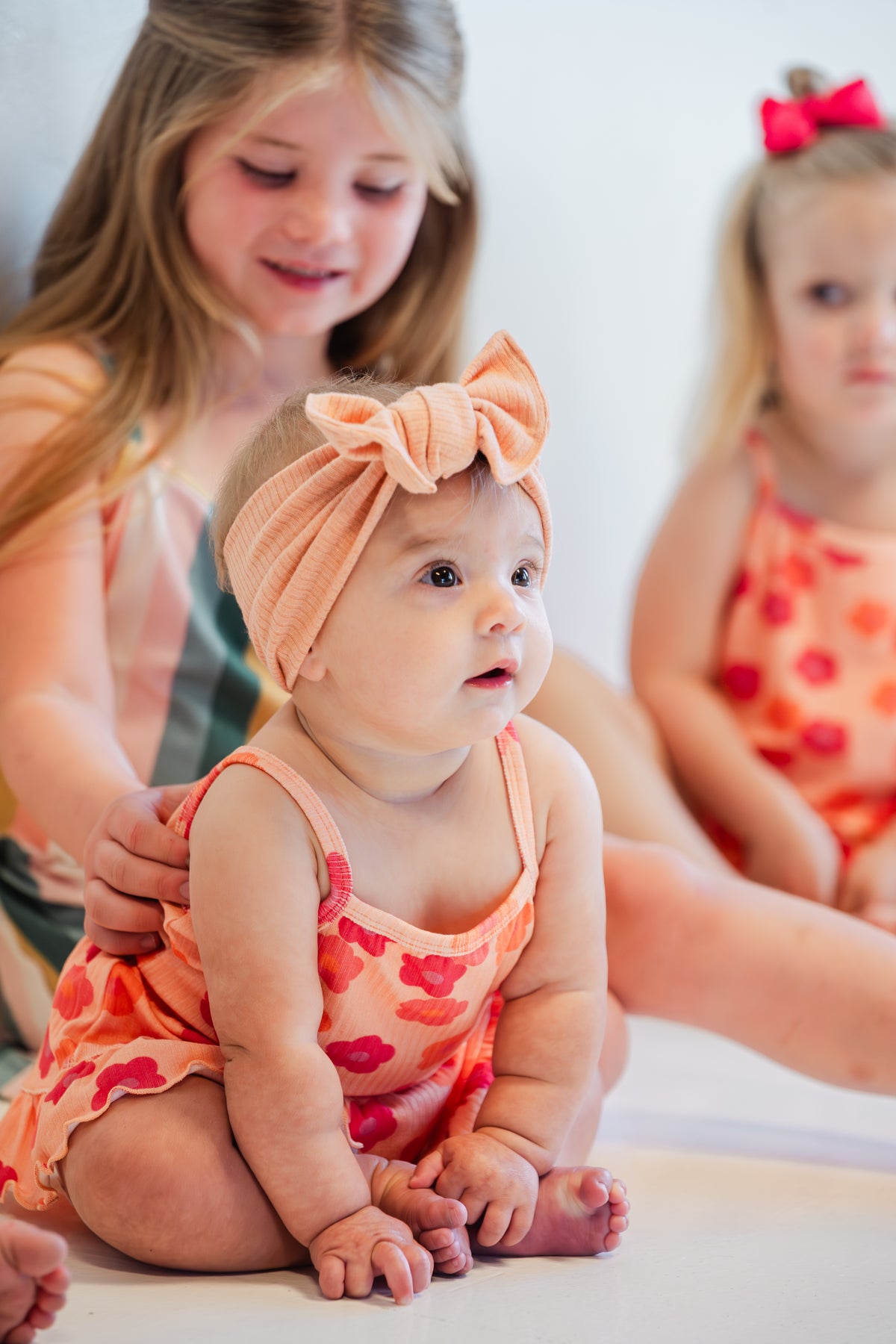 Peach Ribbed Headband