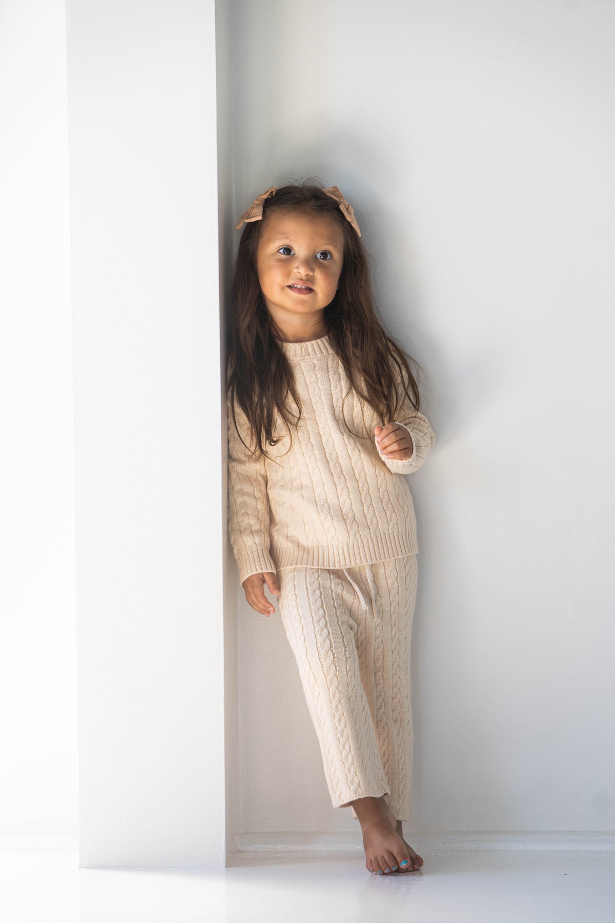 Ivory Cable Knit Set