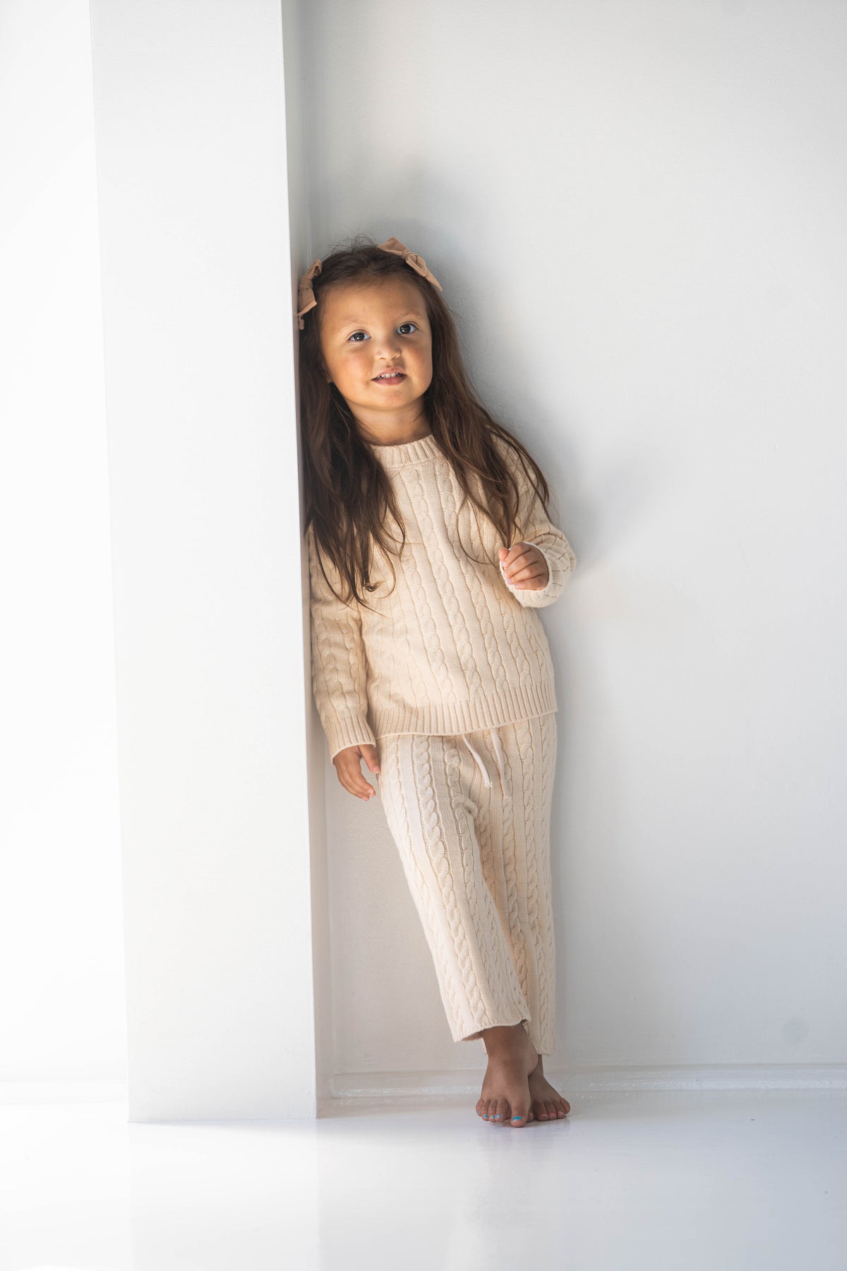 Ivory Cable Knit Set