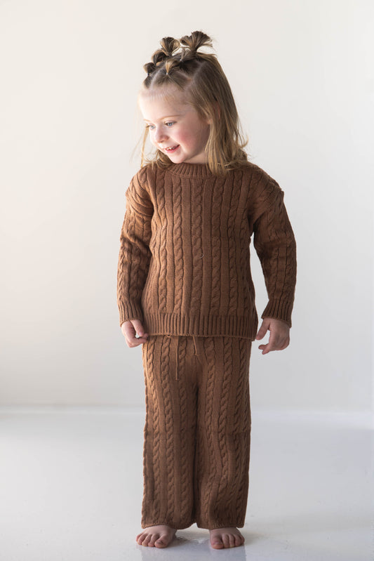 Cocoa Cable Knit Set