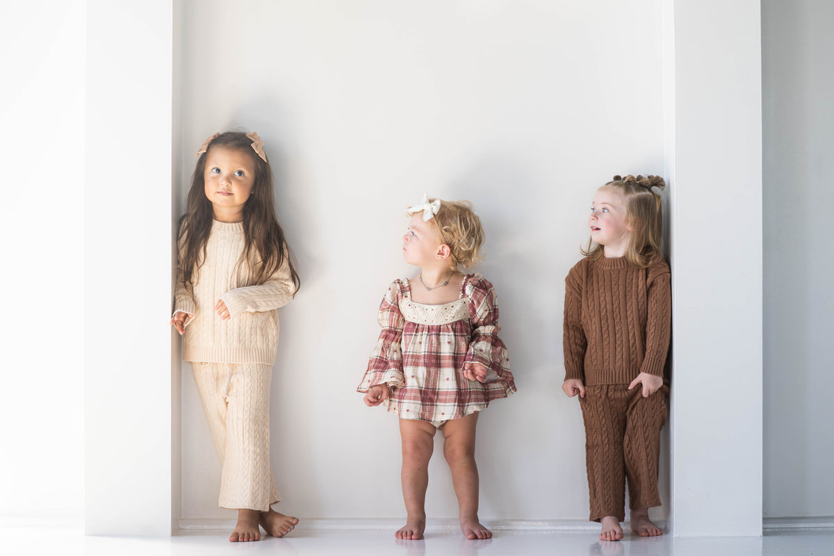 Ivory Cable Knit Set