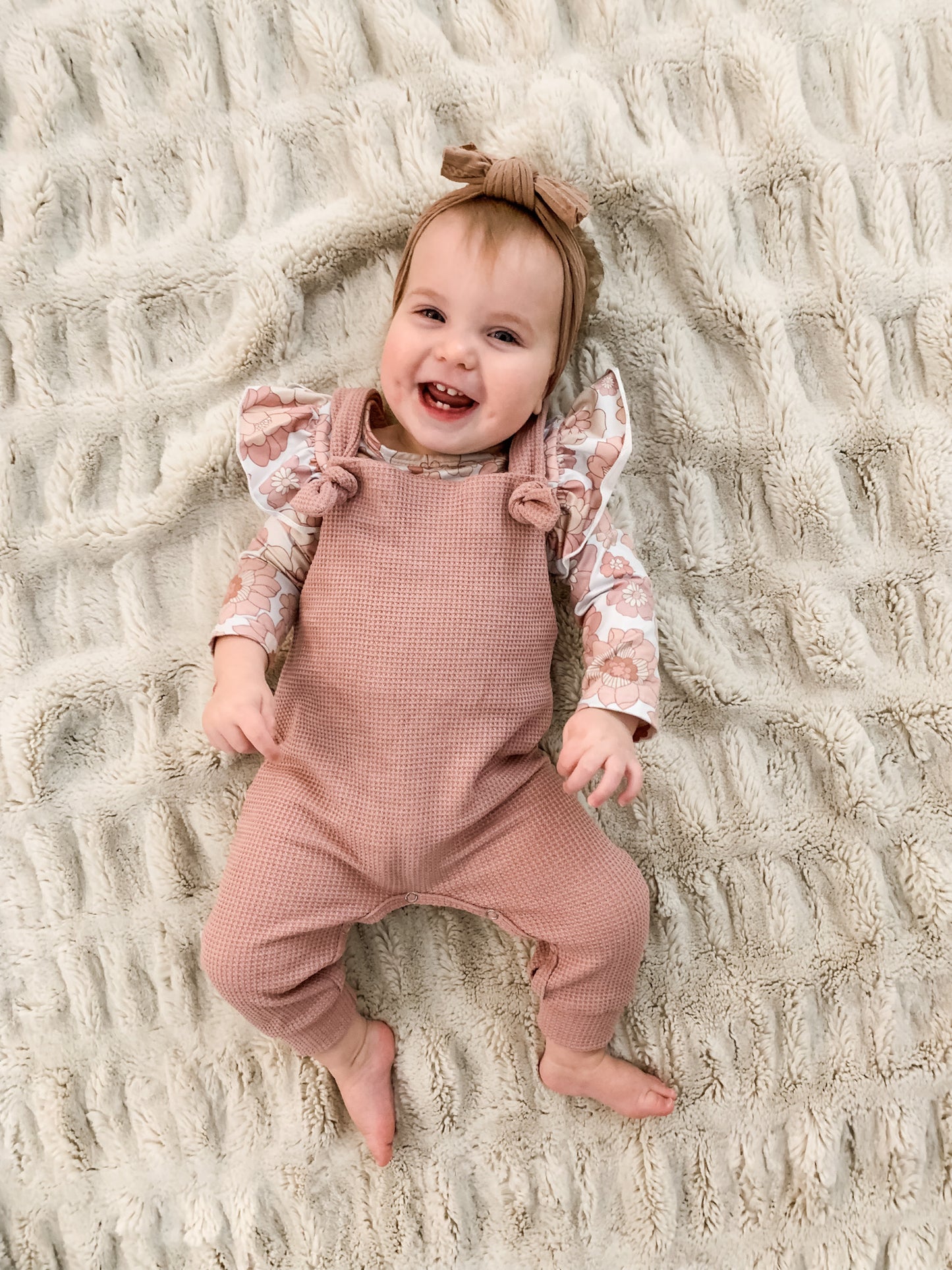 Retro Flower Long Sleeve Bodysuit