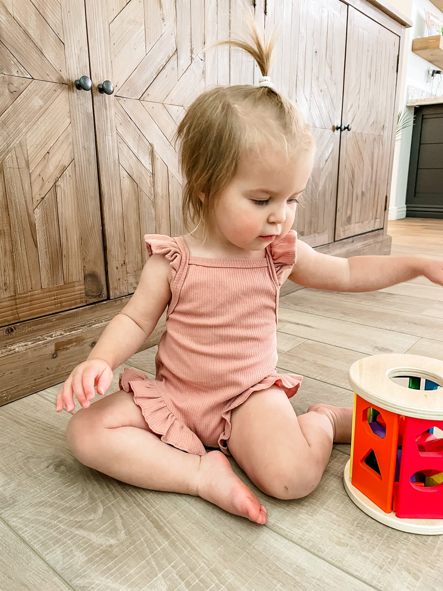 Mauve Ruffle Romper