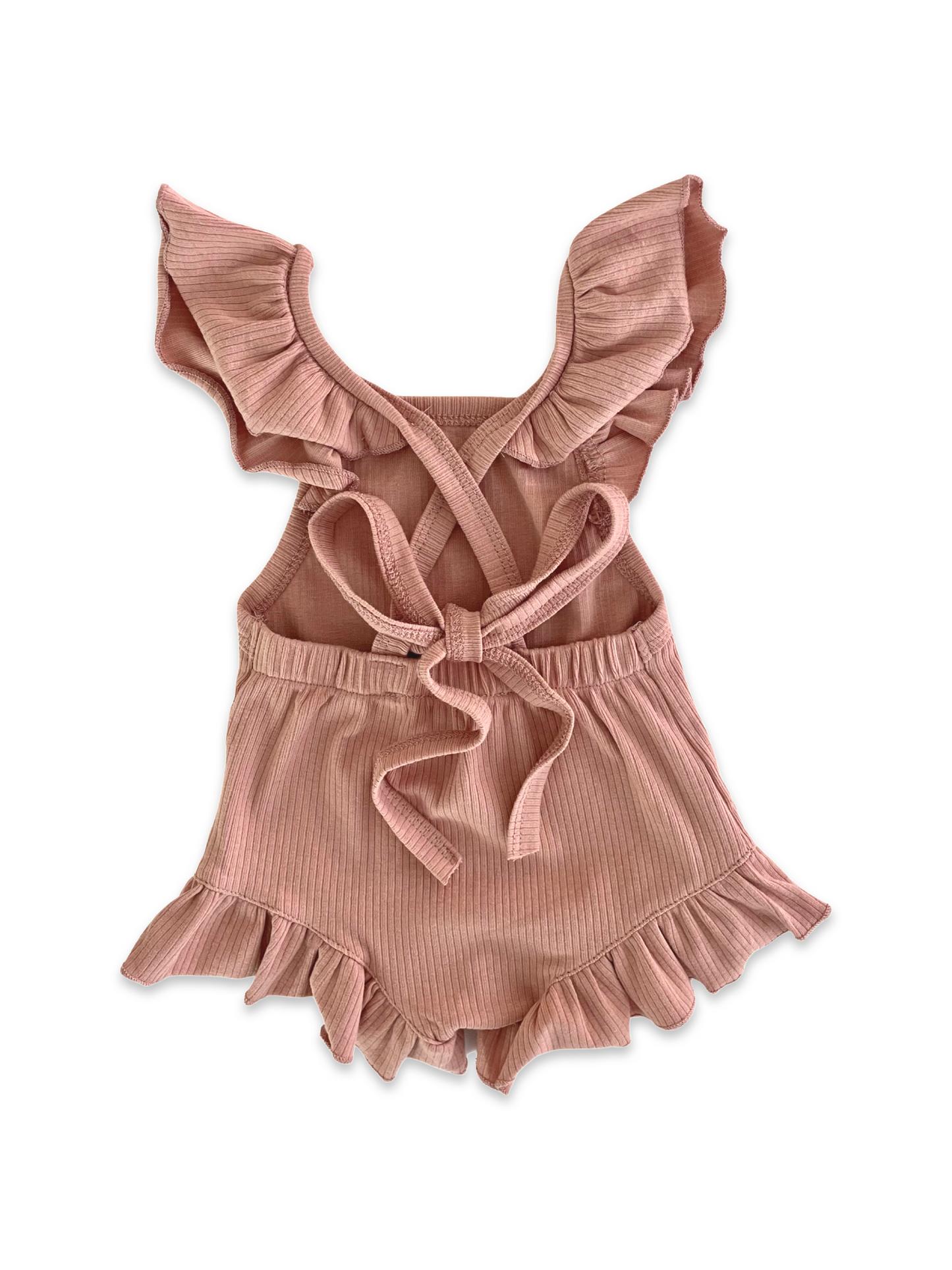 Mauve Ruffle Romper