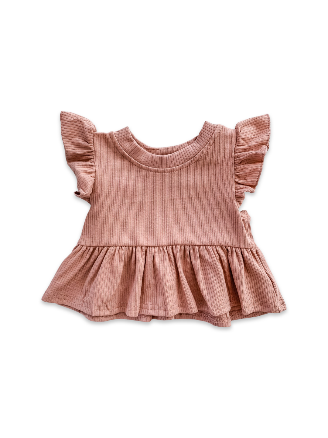 Pink Flutter Sleeve Top