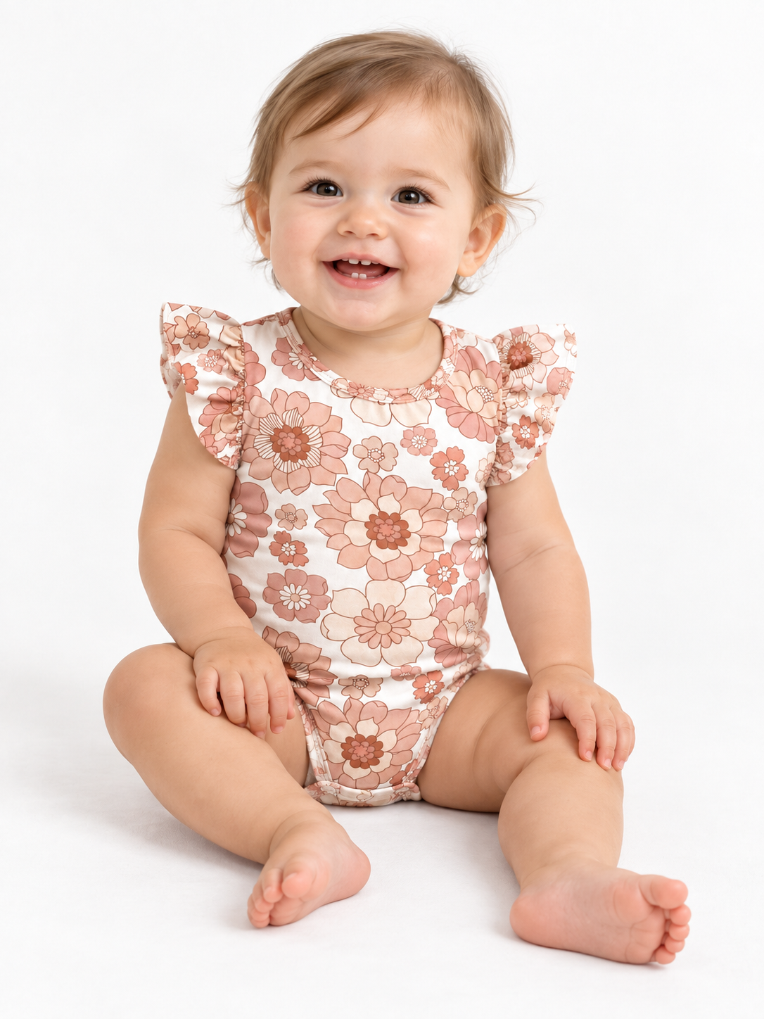 Retro Flower Short Sleeve Bodysuit