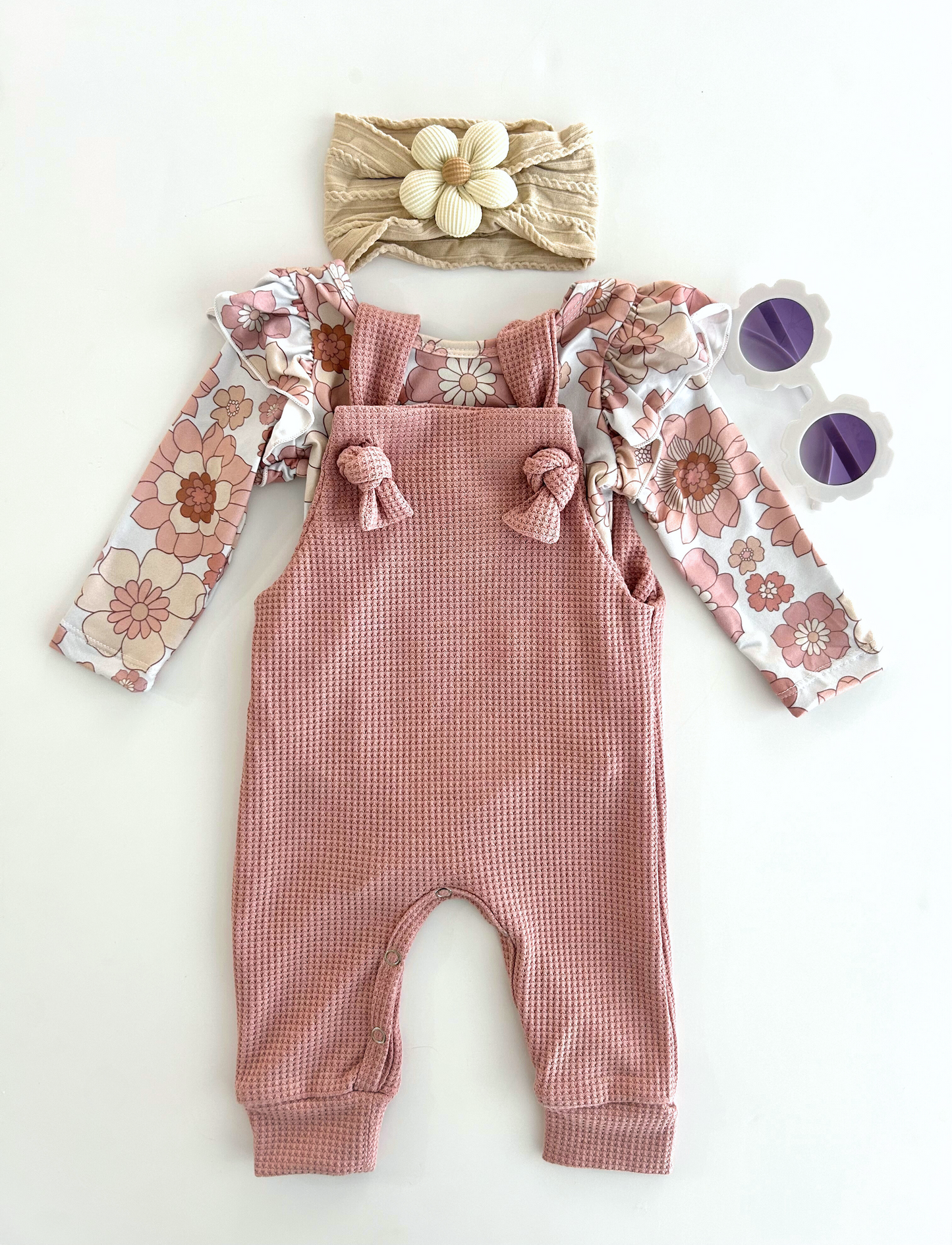 Retro Flower Long Sleeve Bodysuit