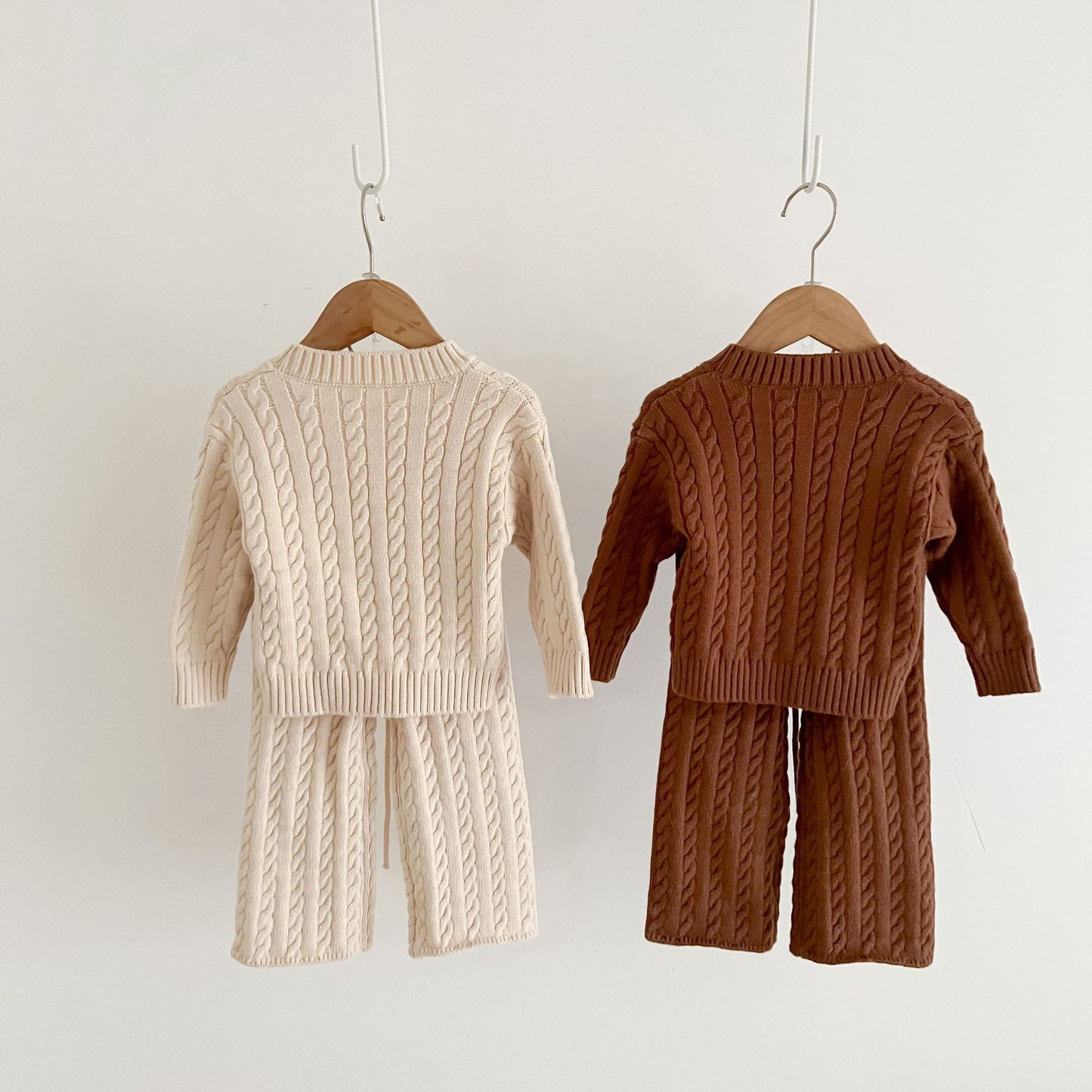 Cocoa Cable Knit Set