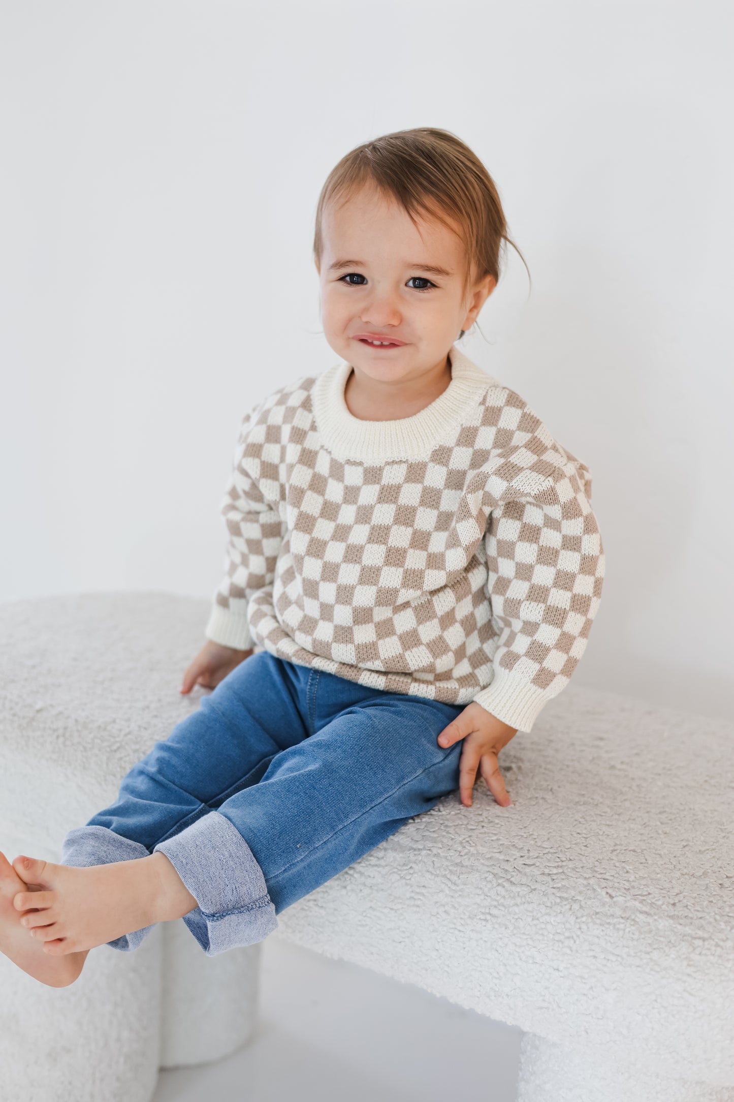 Checker Knit Sweater