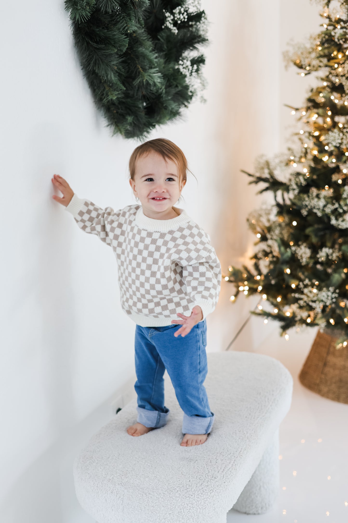 Checker Knit Sweater