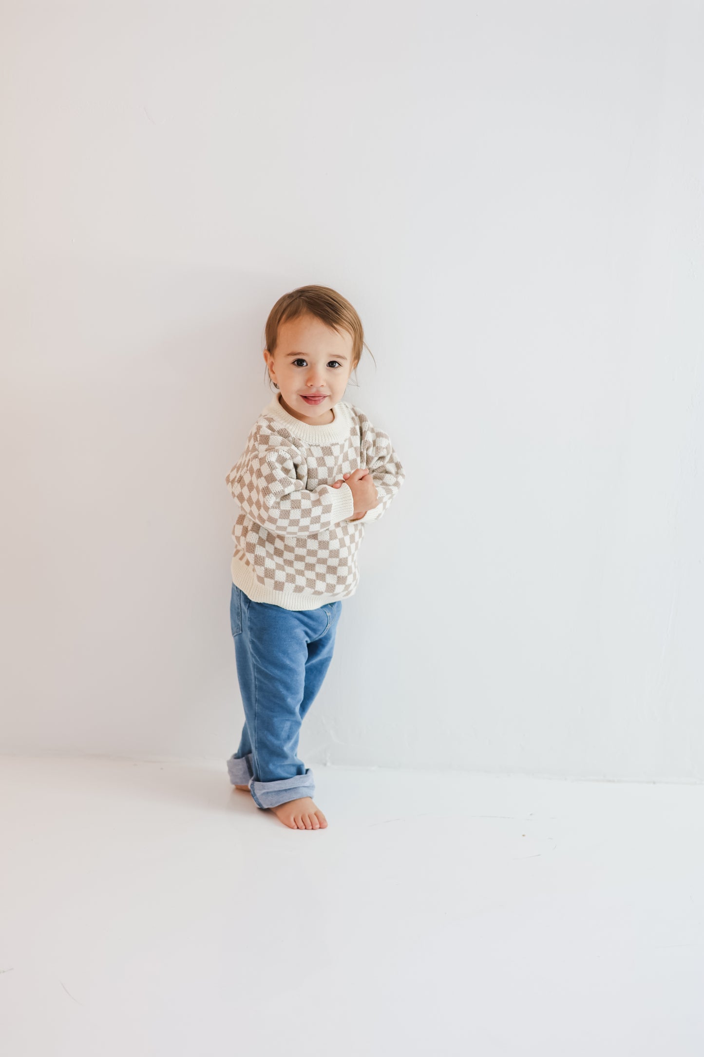 Checker Knit Sweater