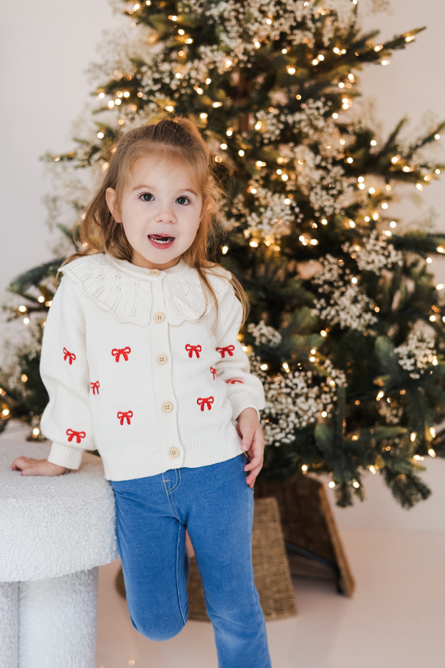 Red Bow Cardigan