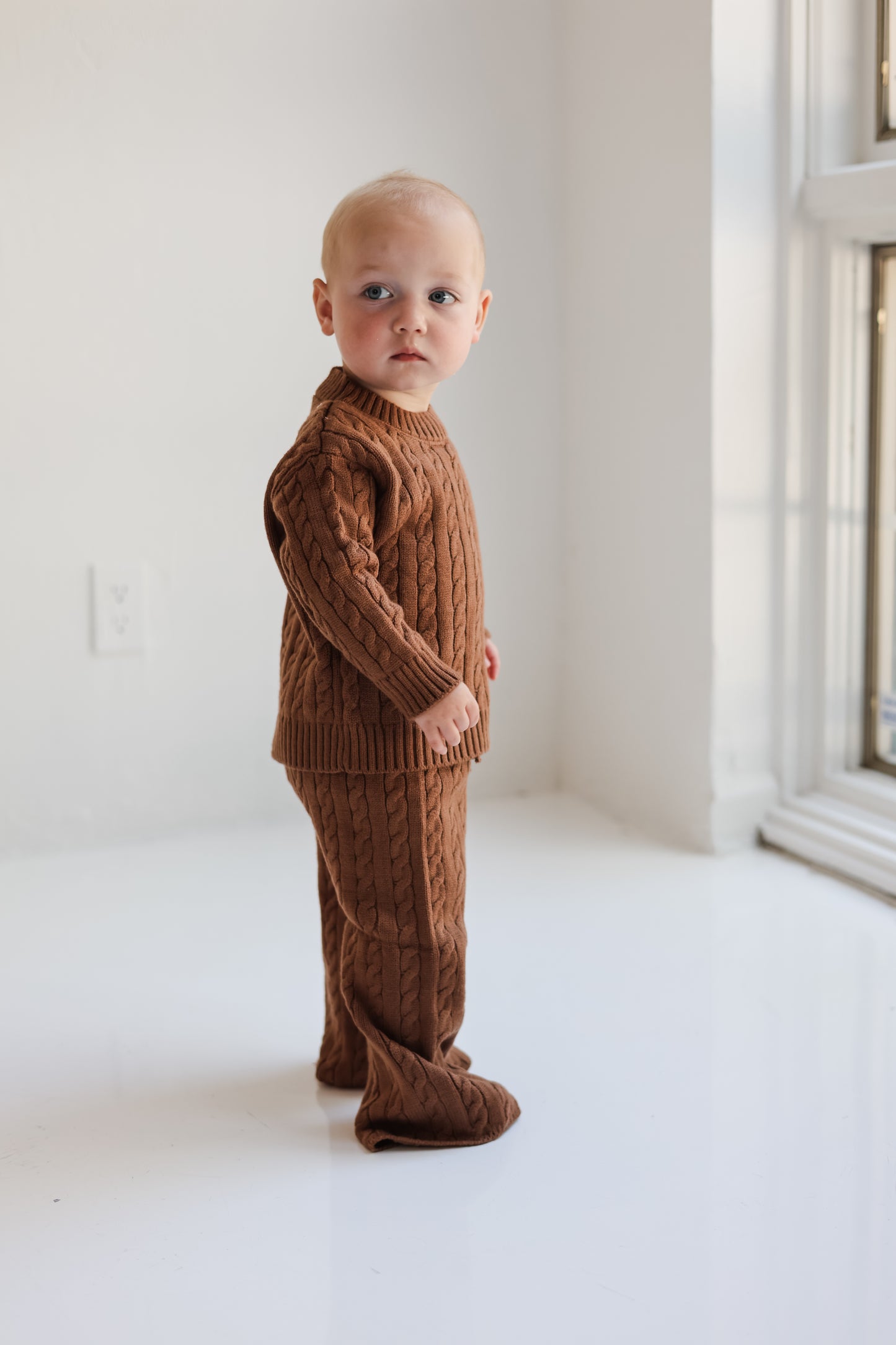 Cocoa Cable Knit Set