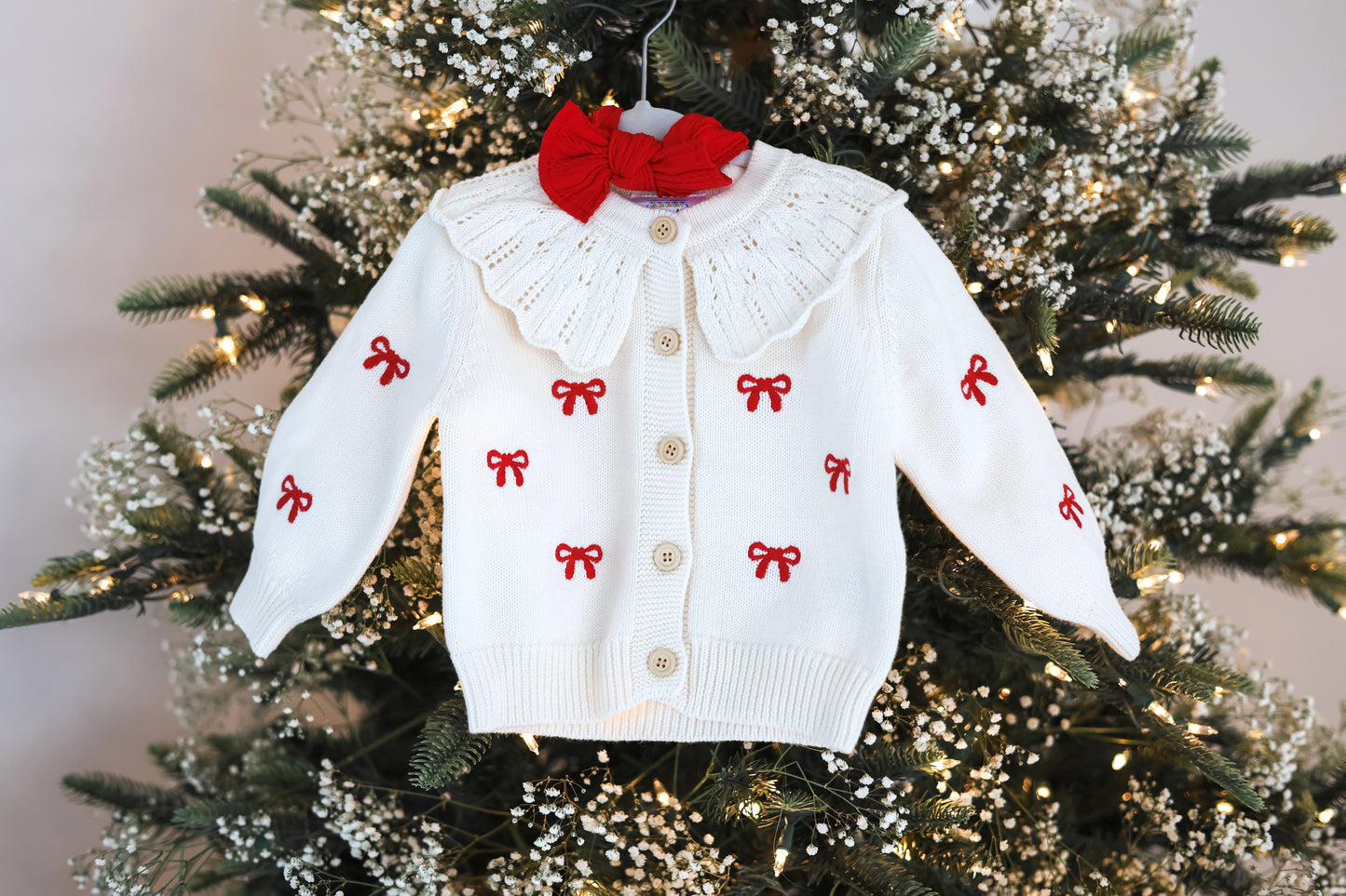 Red Bow Cardigan