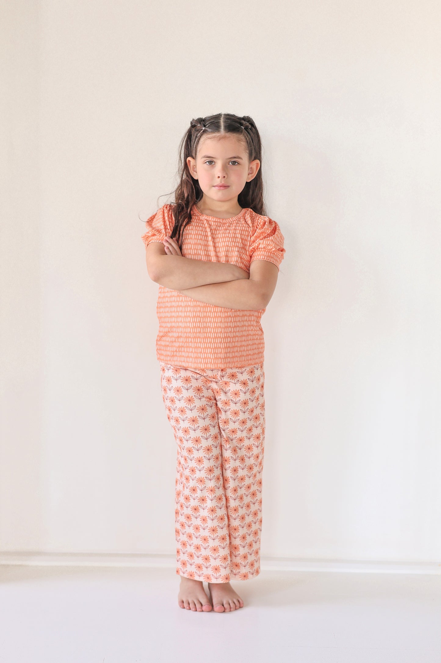 Coral Puff Sleeve Top