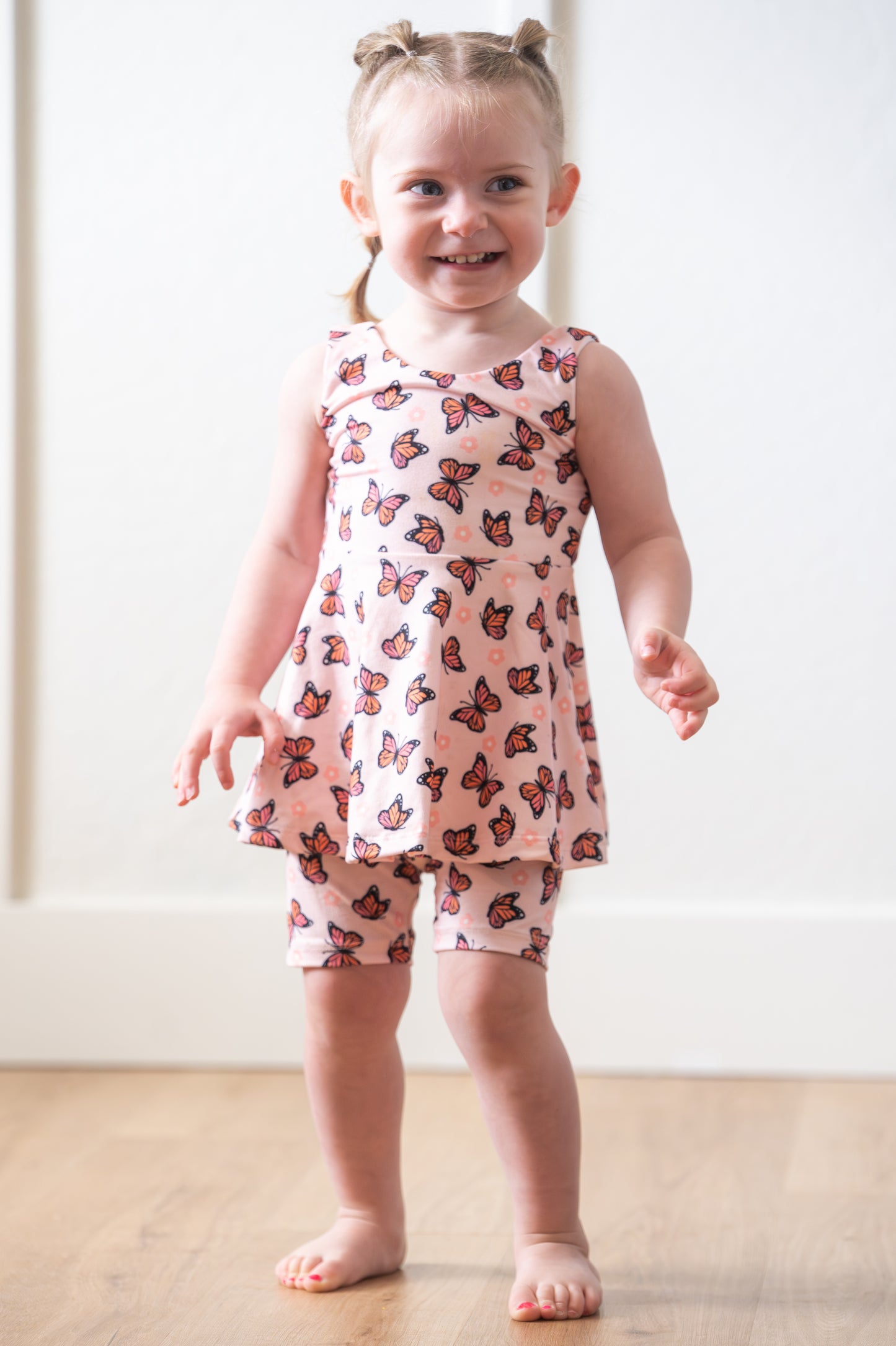 Butterfly Garden Bike Shorts Set