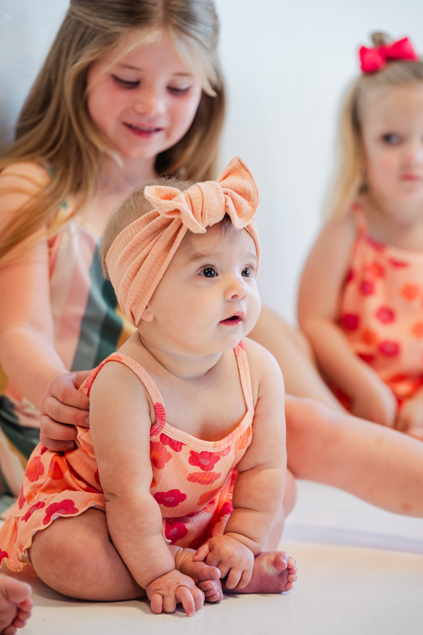 Peach Ribbed Headband