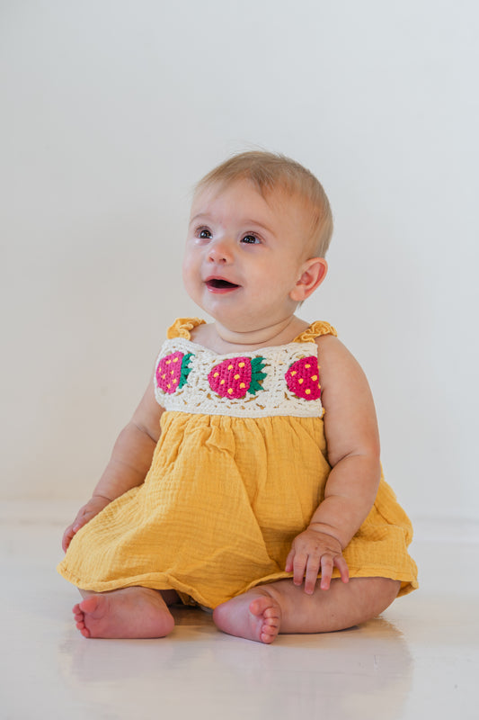 Crochet Berry Dress Romper (pre-order)