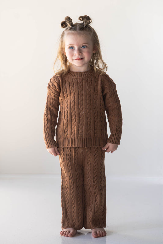 Cocoa Cable Knit Set