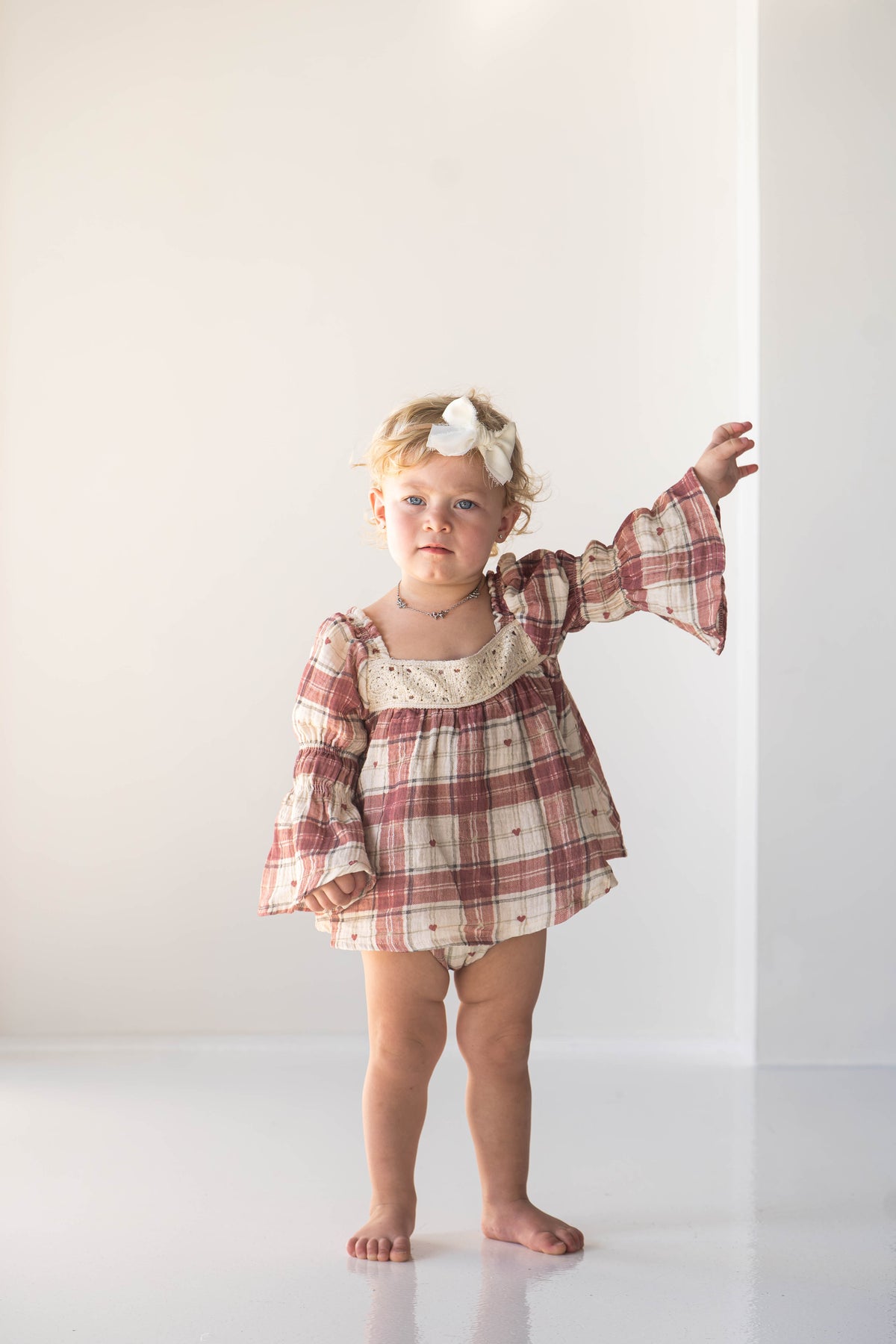 Merry Little Heart Romper Dress