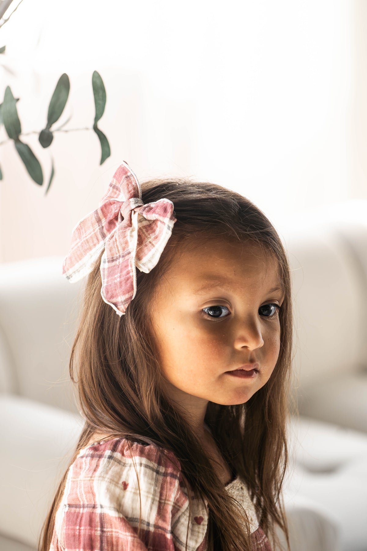 Merry Little Heart Dress with Bow Clip
