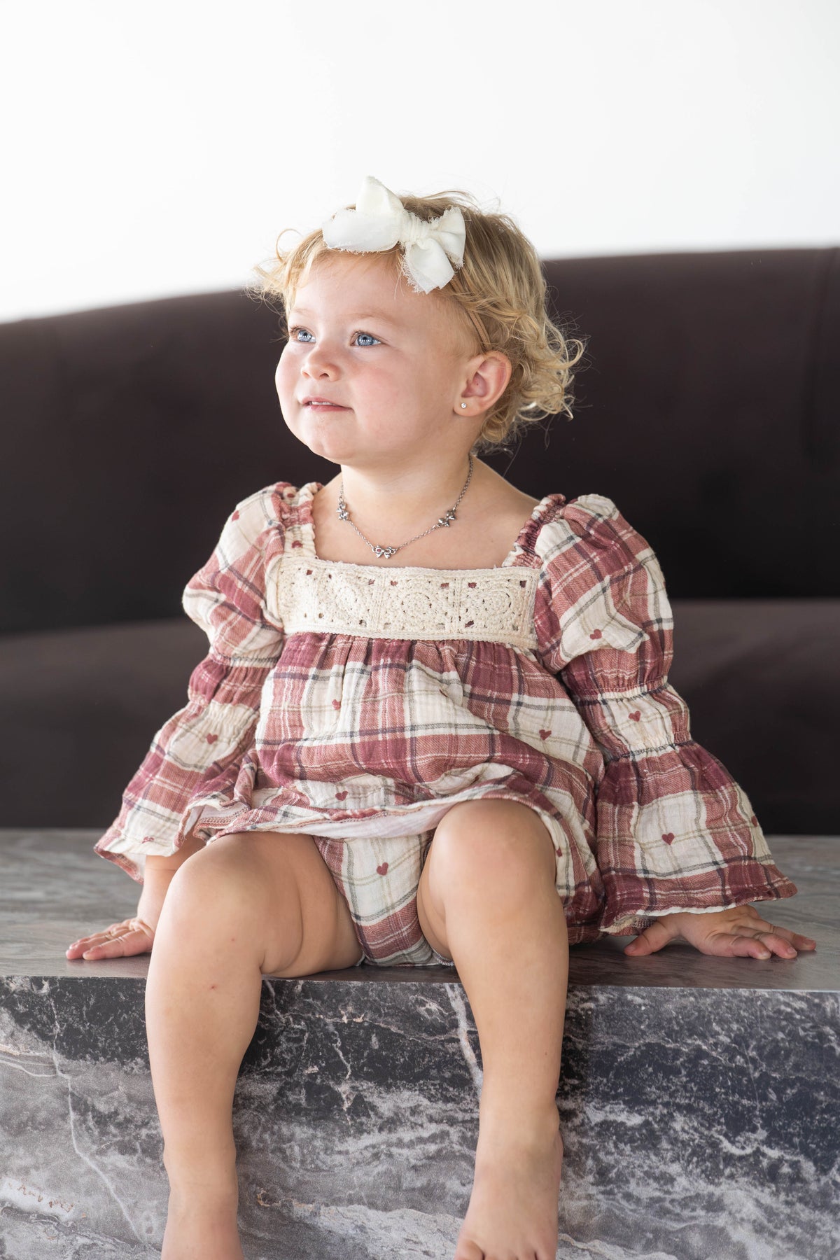 Merry Little Heart Romper Dress