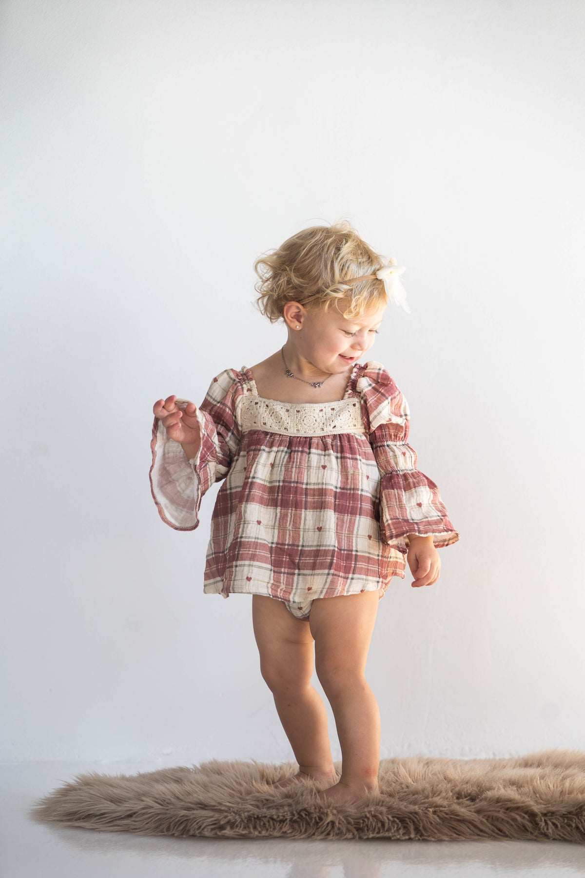 Merry Little Heart Romper Dress
