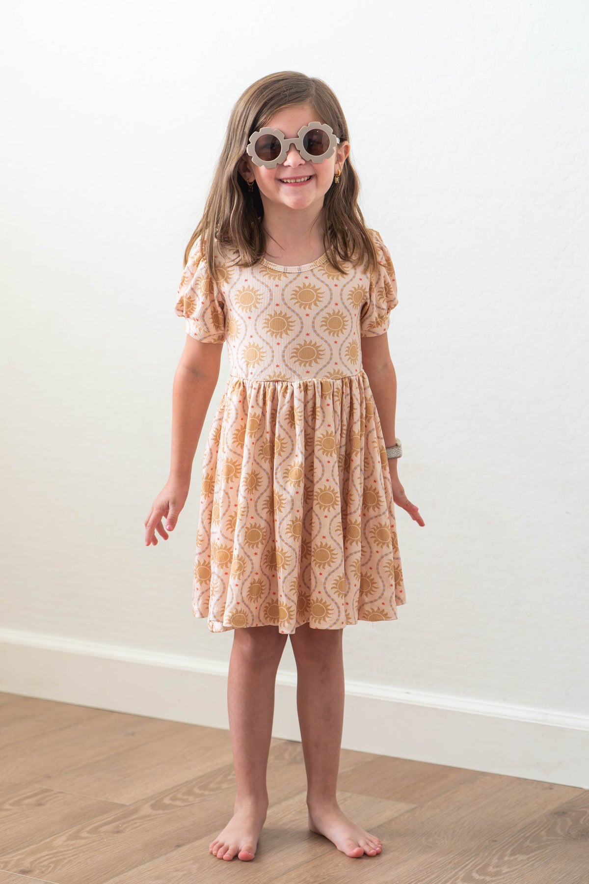 Taupe Flower Sunglasses