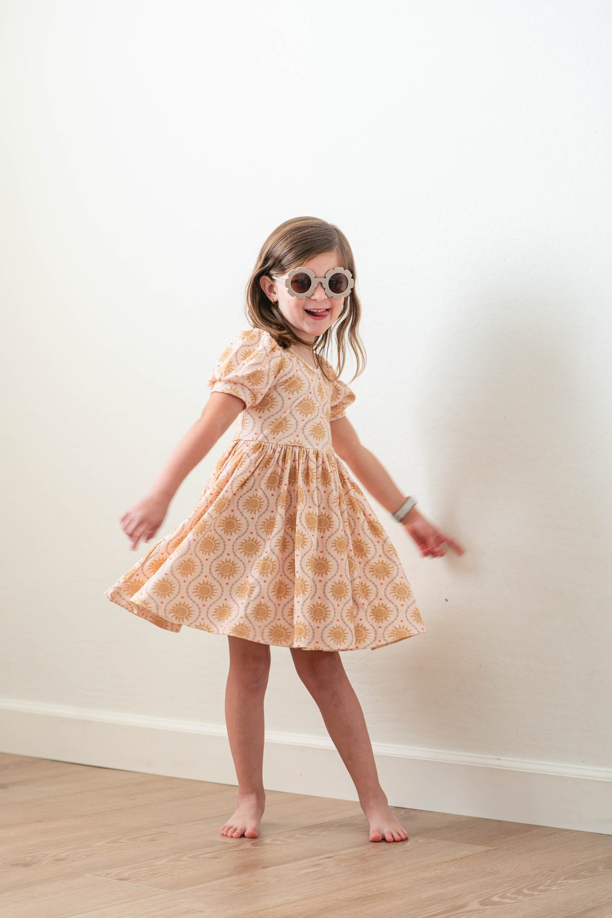 Taupe Flower Sunglasses