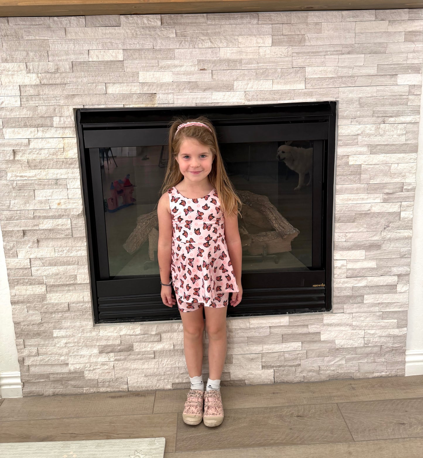 Butterfly Garden Bike Shorts Set