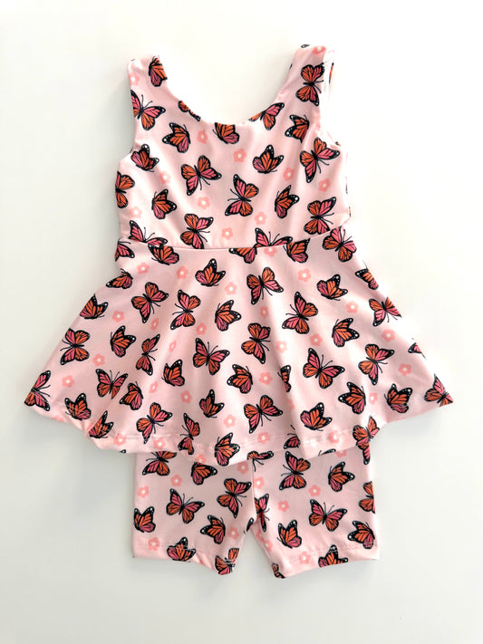 Butterfly Garden Bike Shorts Set