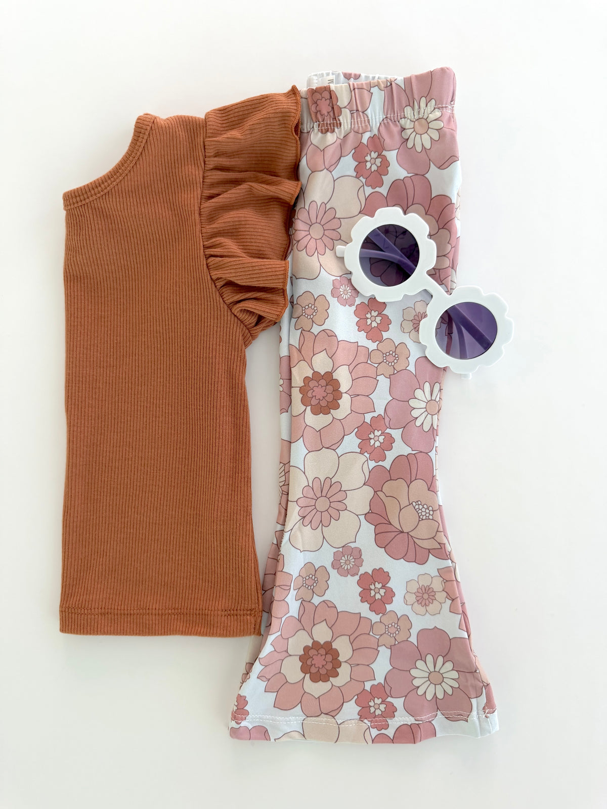 Terracotta Flutter Sleeve Top