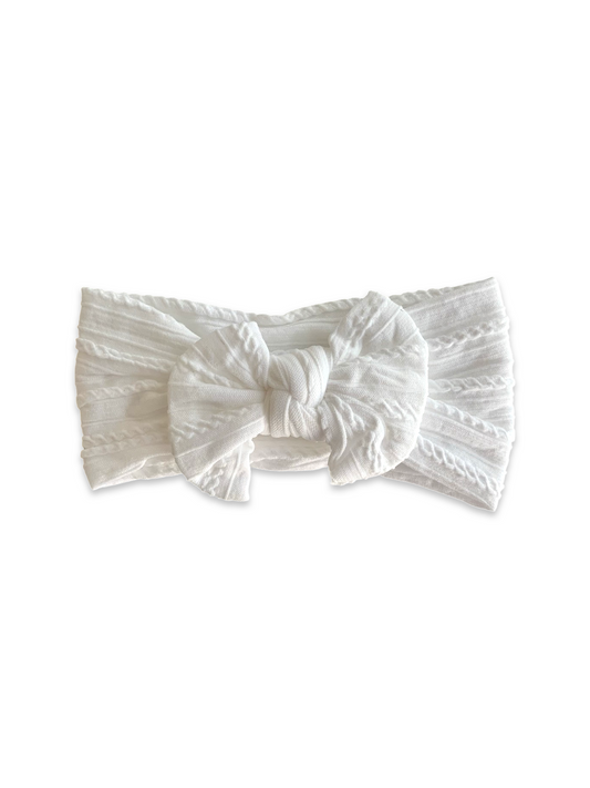 White Bow Headband