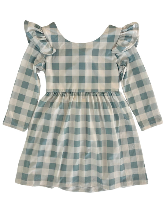 Bow-tiful Gingham Twirl Dress