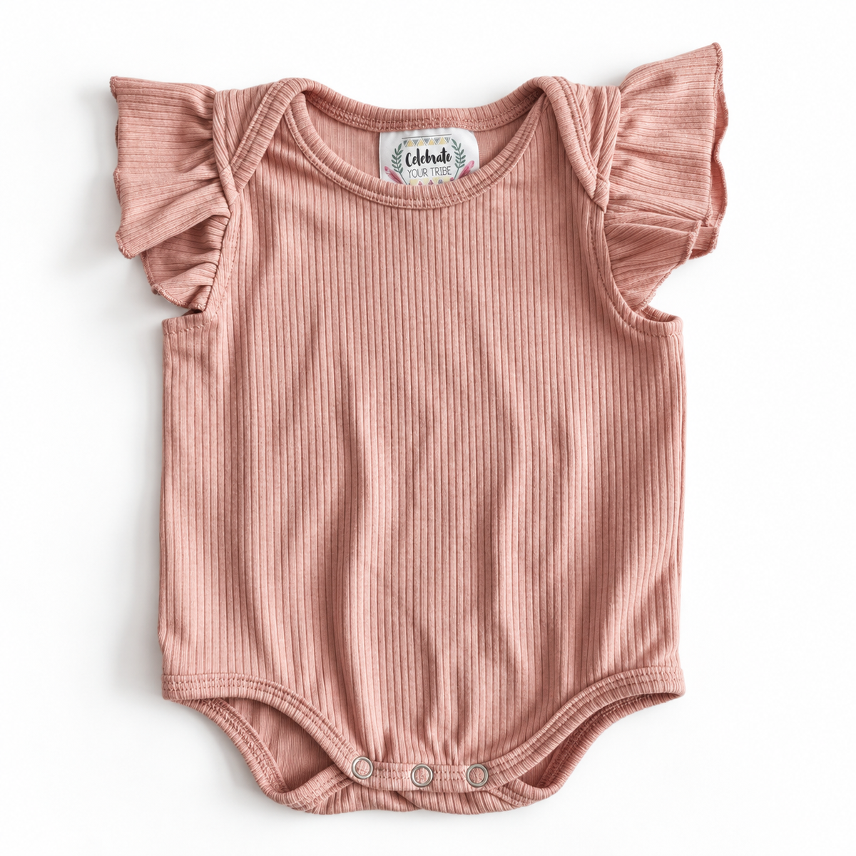 Pink Flutter Sleeve Bodysuit