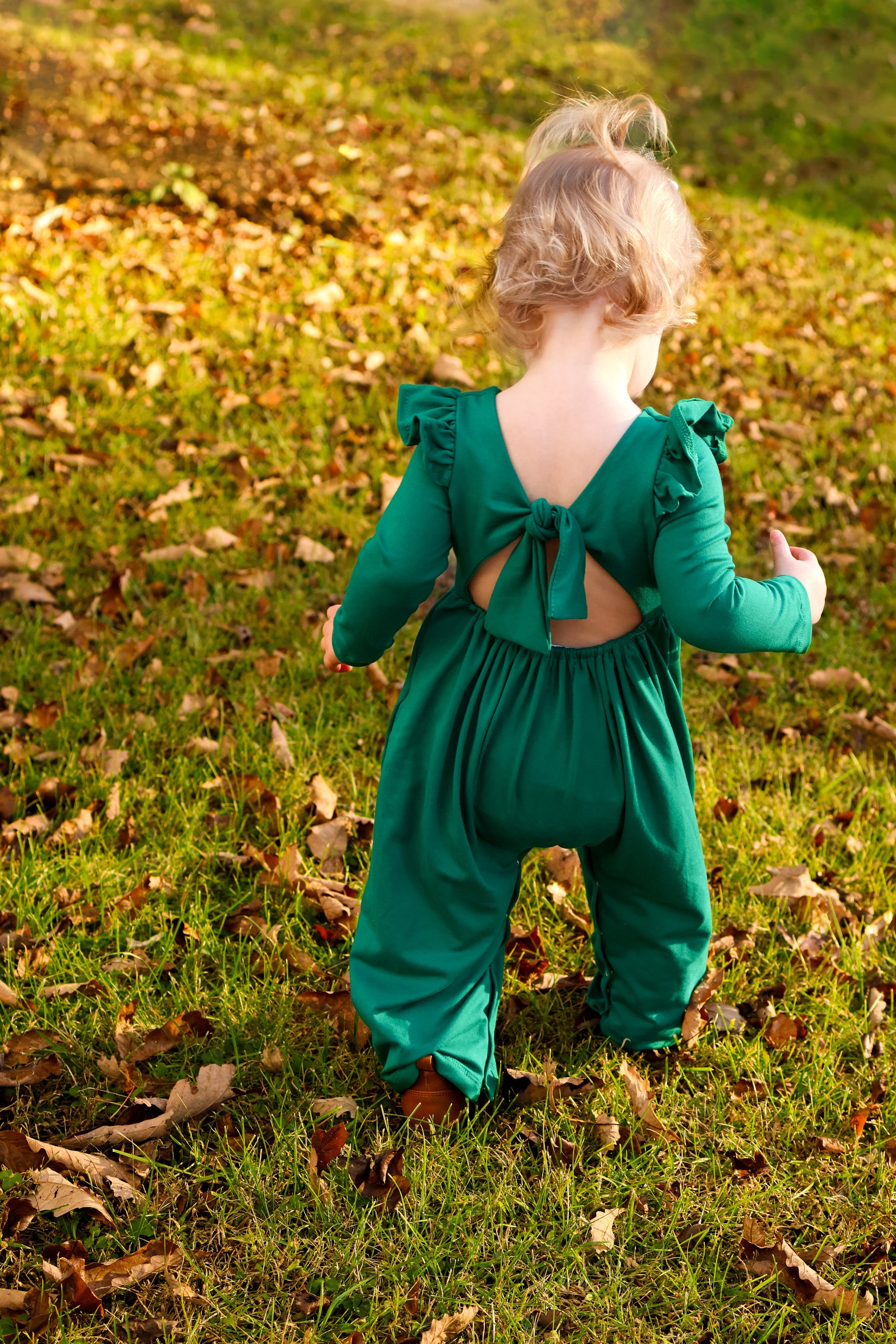 Long sleeve jumpsuit green online