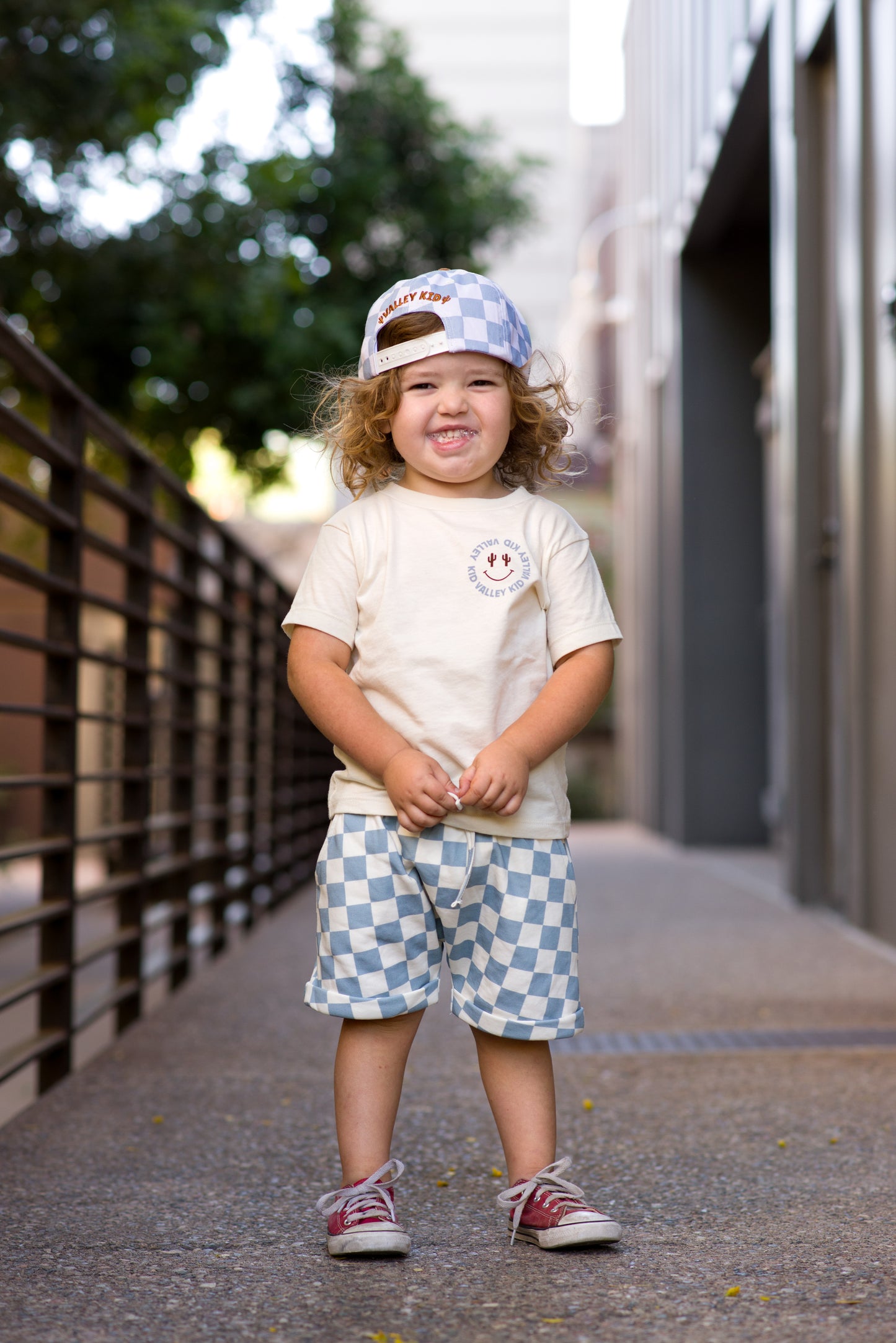 Blue Check Shorts