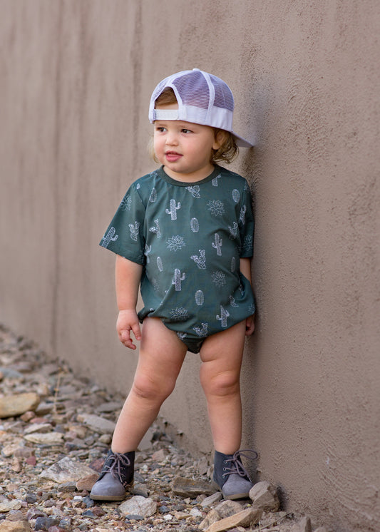 Cactus Bamboo Bubble Romper