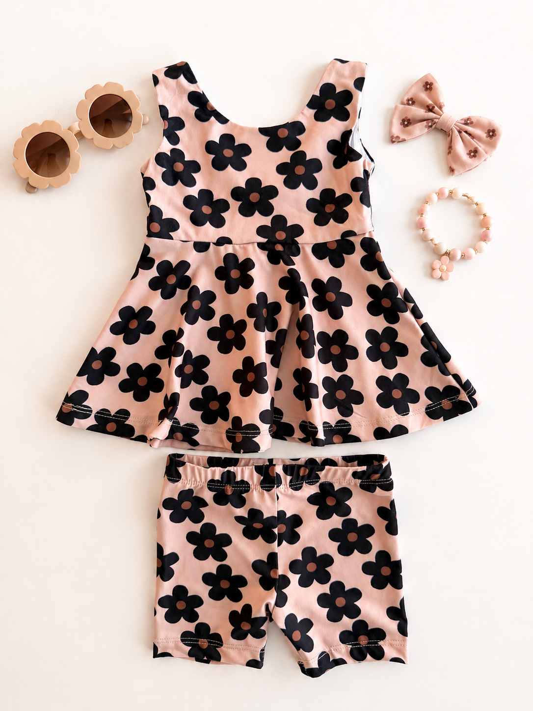 Miss Daisy Bike Shorts Set
