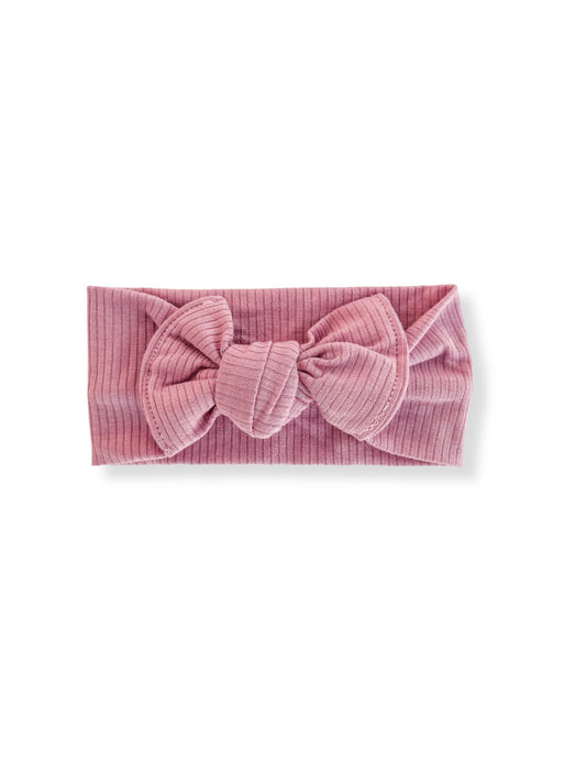 Light Mauve Bow Headband