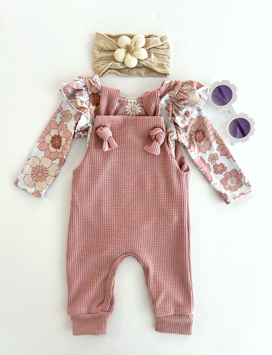 Blush Knotted Pant Overalls